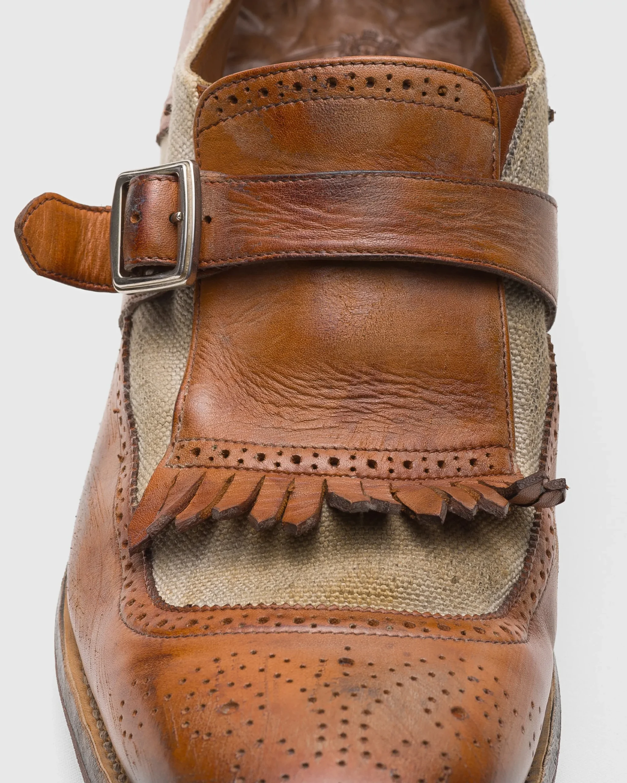 Shanghai 150Th Anniversary - Monk Straps in calfskin and fabric
