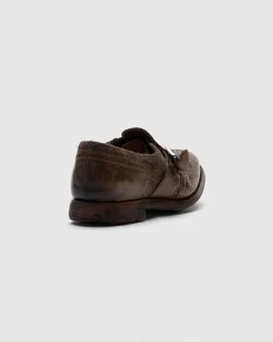 Shanghai W - Antiqued Leather and Wool Monk Strap