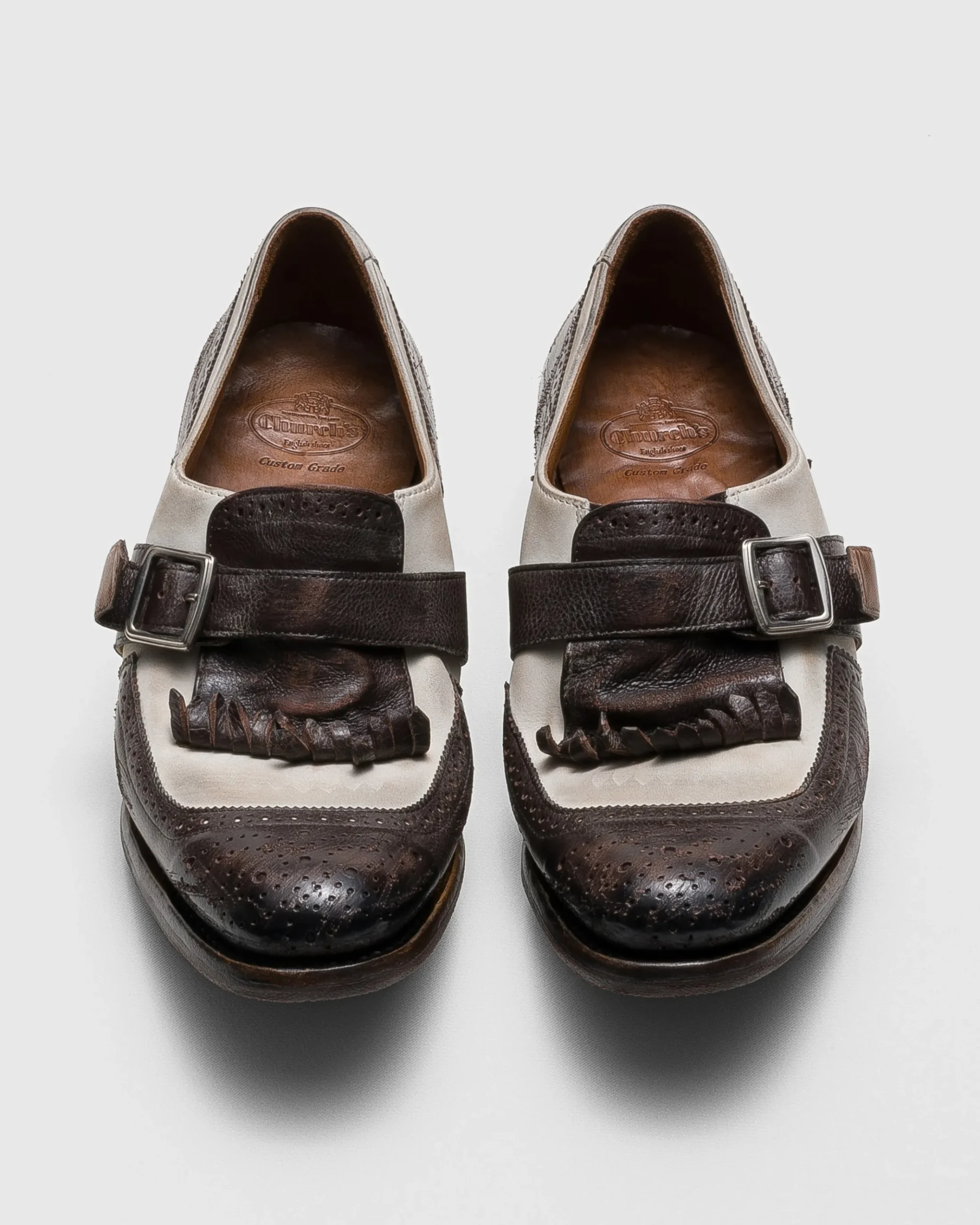 Shanghai W - Glacé calf and Nubuck Monk Strap