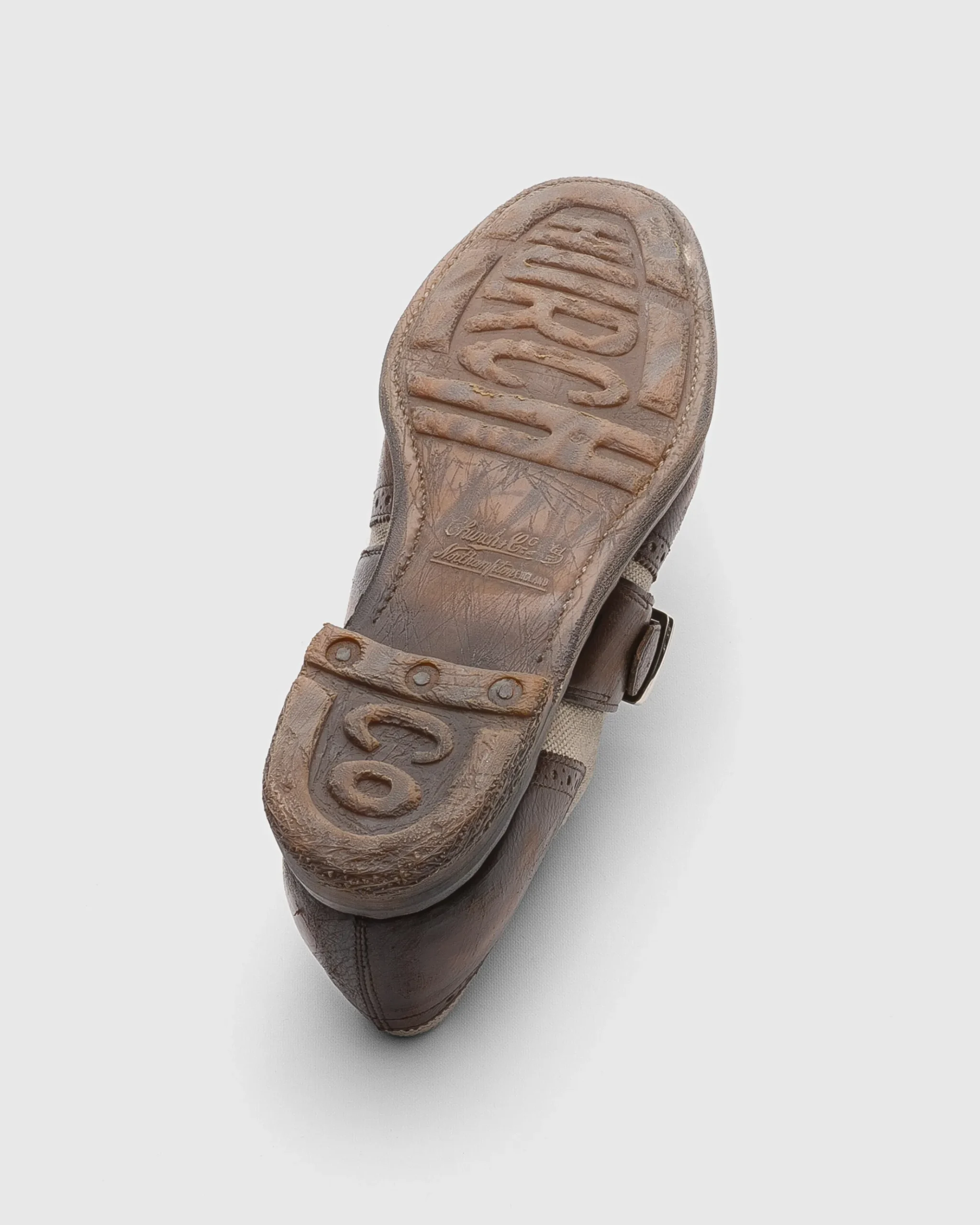 Shanghai W - Vintage Glacè and Linen Buckle Loafer