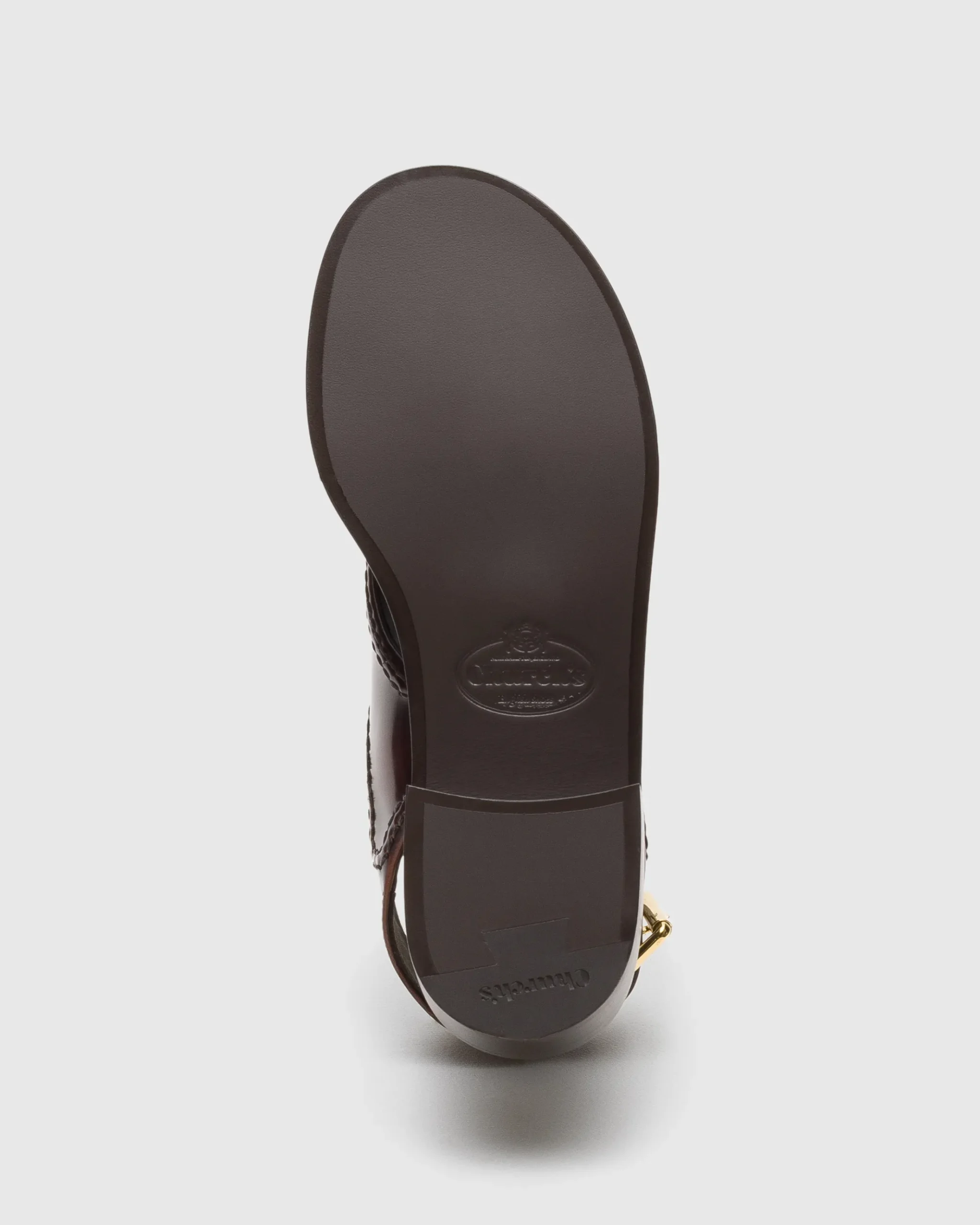Sondra - Polished Fumé Leather Criss Cross Sandal