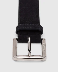 Square Buckle Belt - Castoro Suede