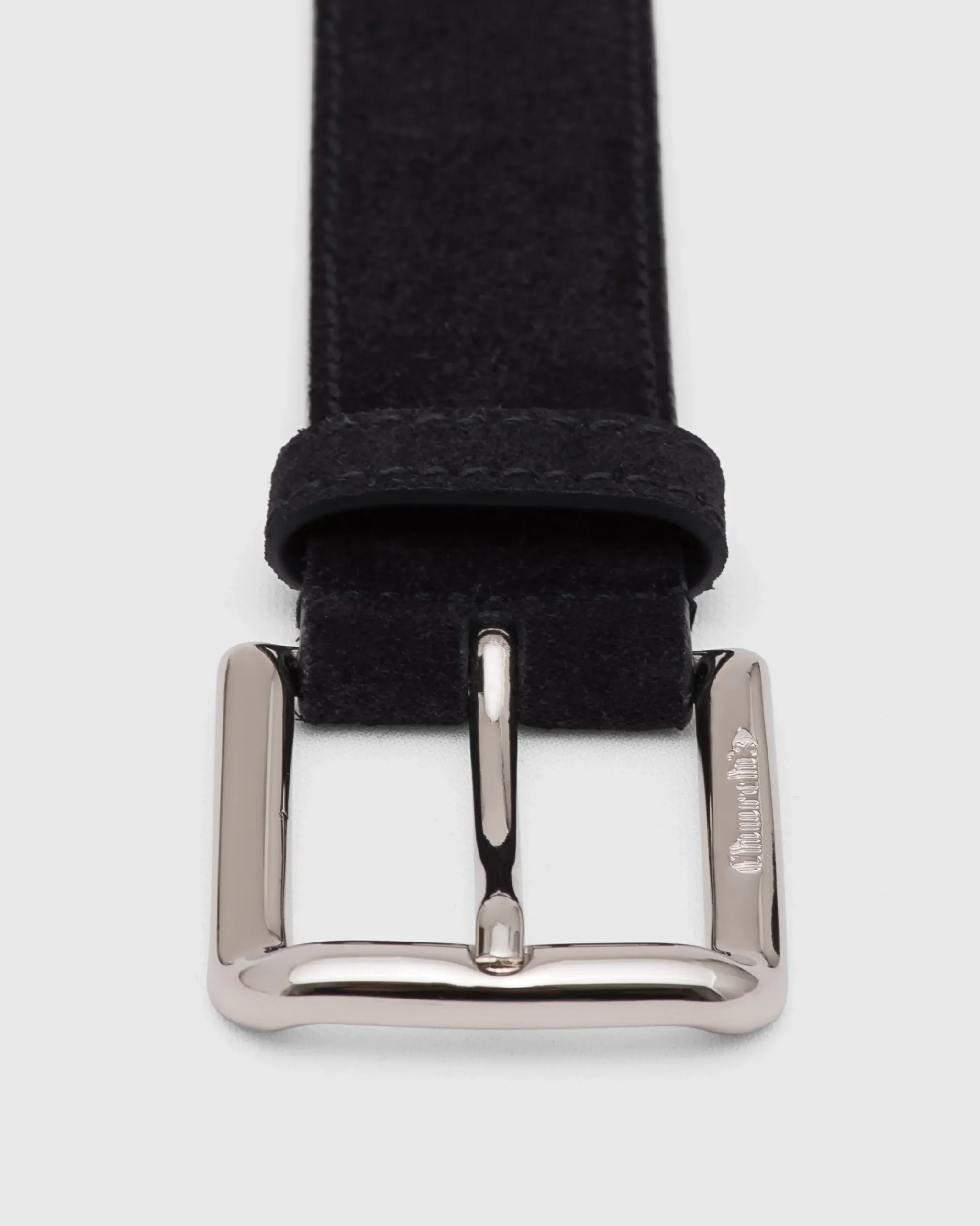 Square Buckle Belt - Castoro Suede
