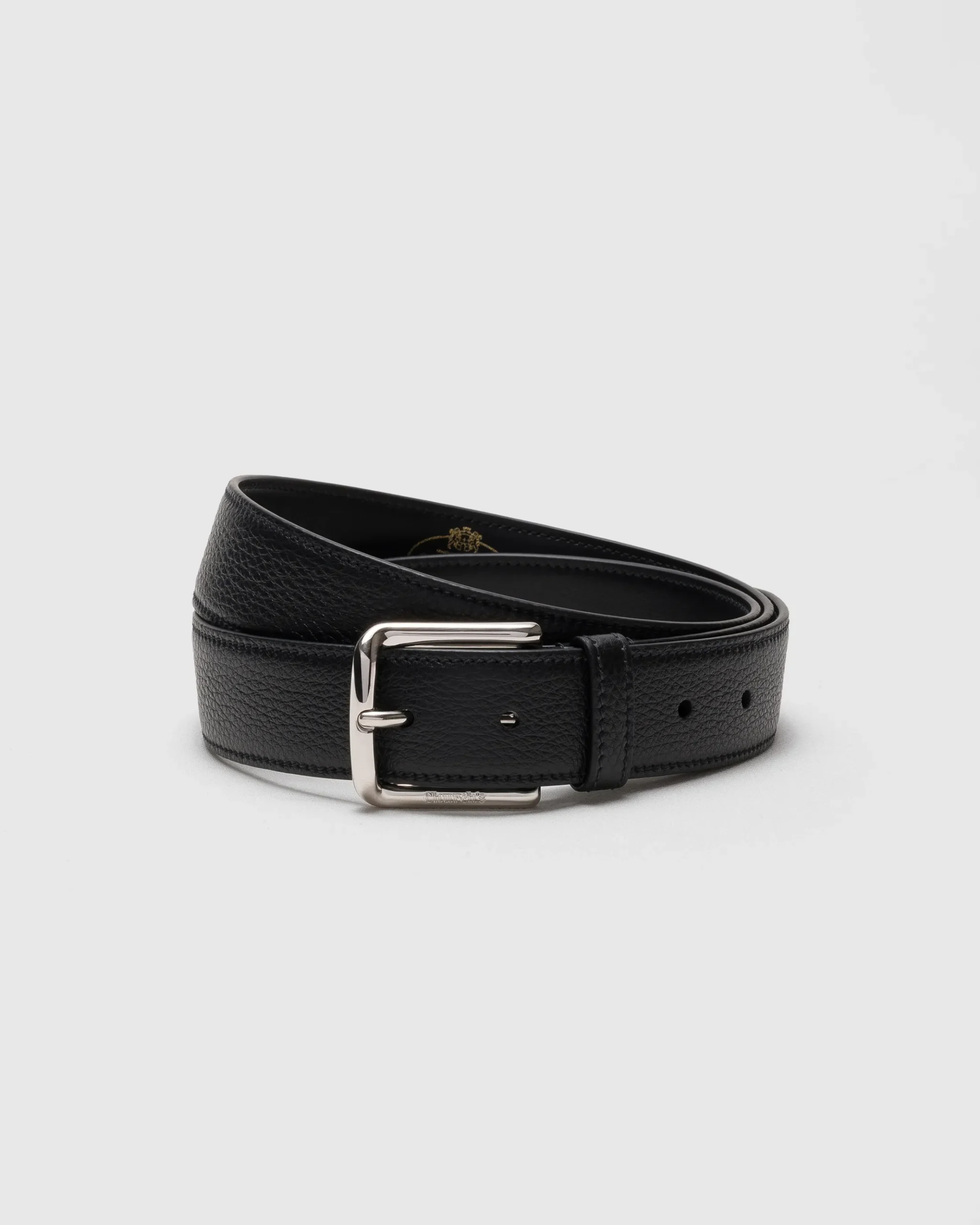 Square Buckle Belt - Deer Print Calfskin Belt