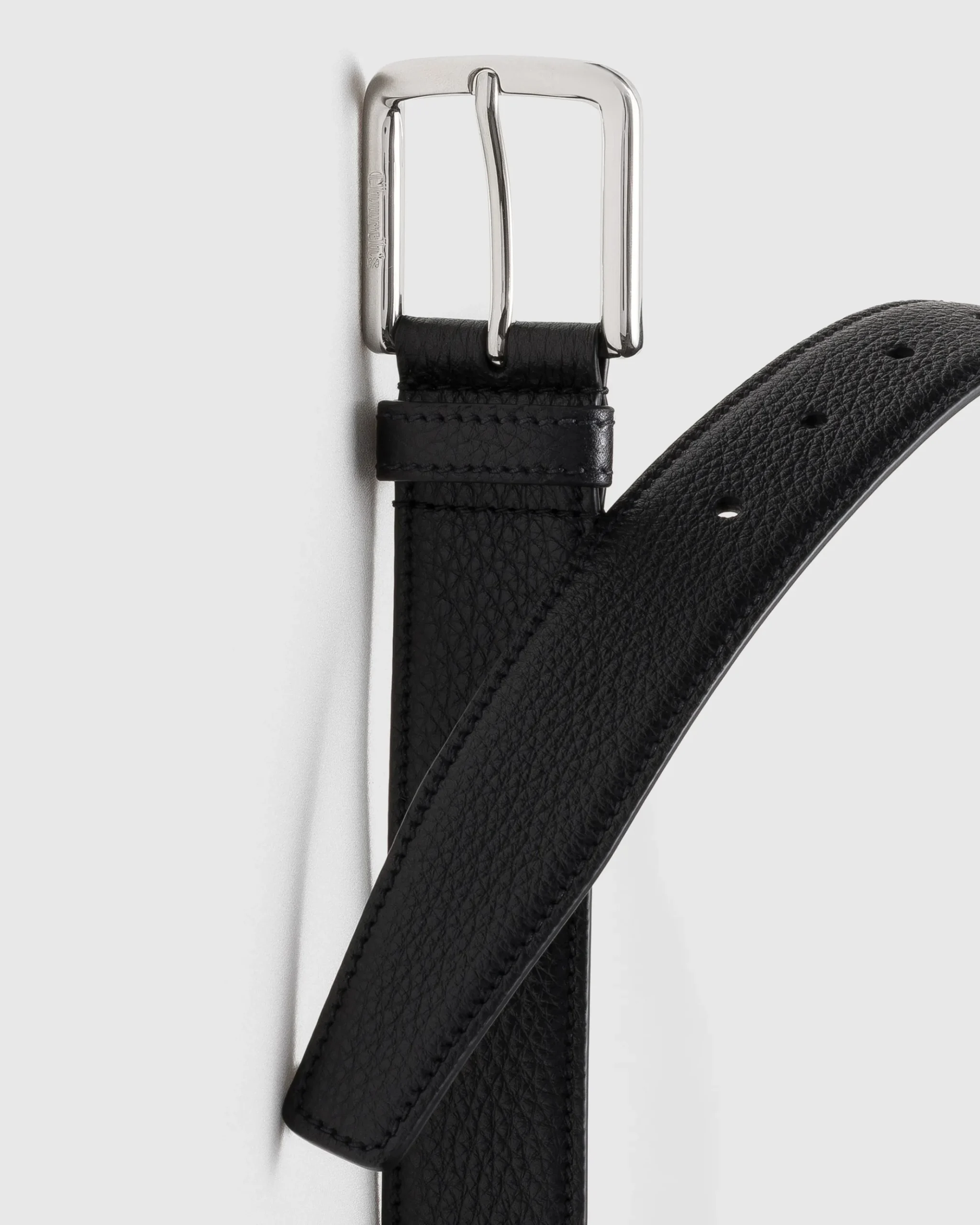 Square Buckle Belt - Deer Print Calfskin Belt