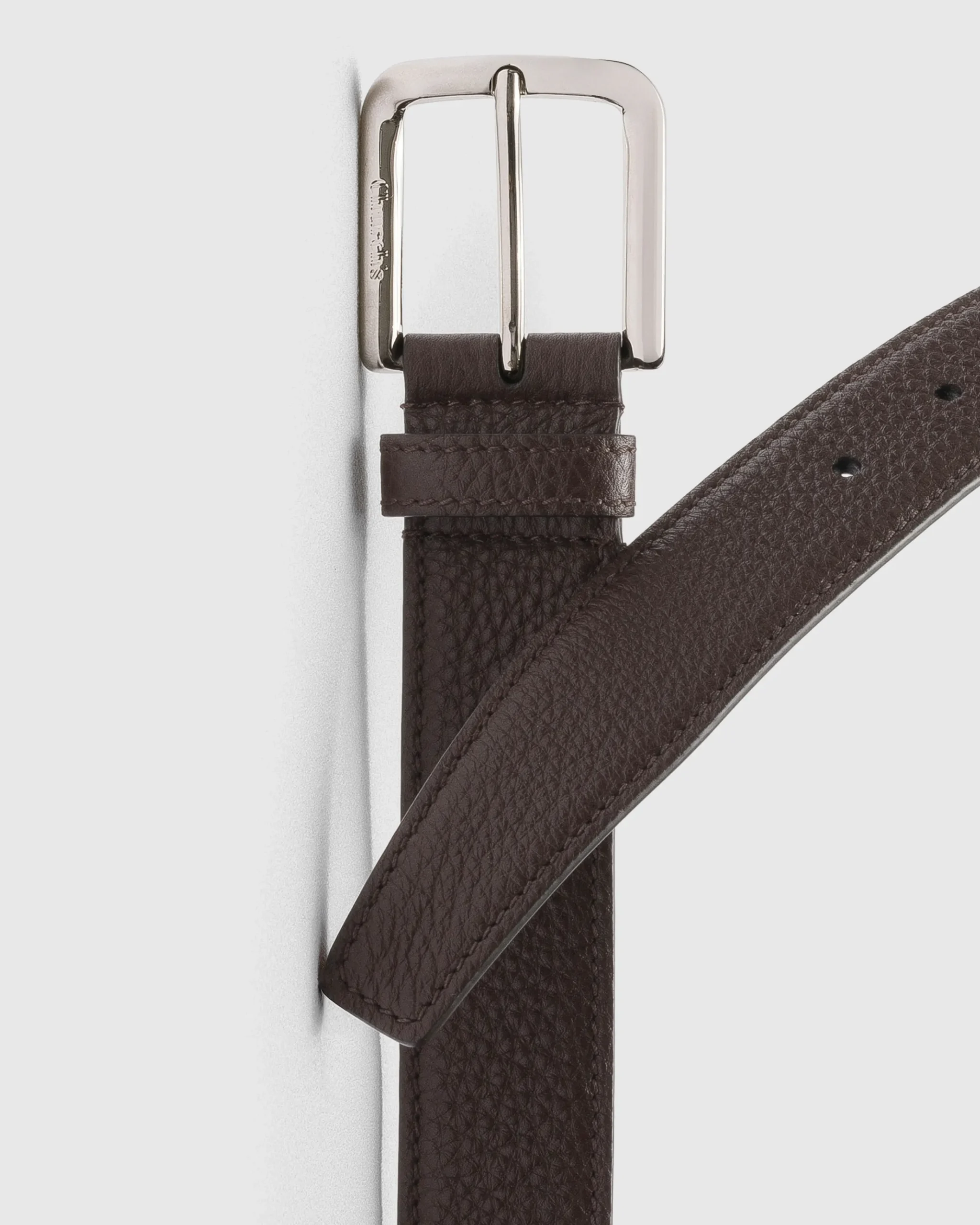 Square Buckle Belt - Deer Print Calfskin Belt