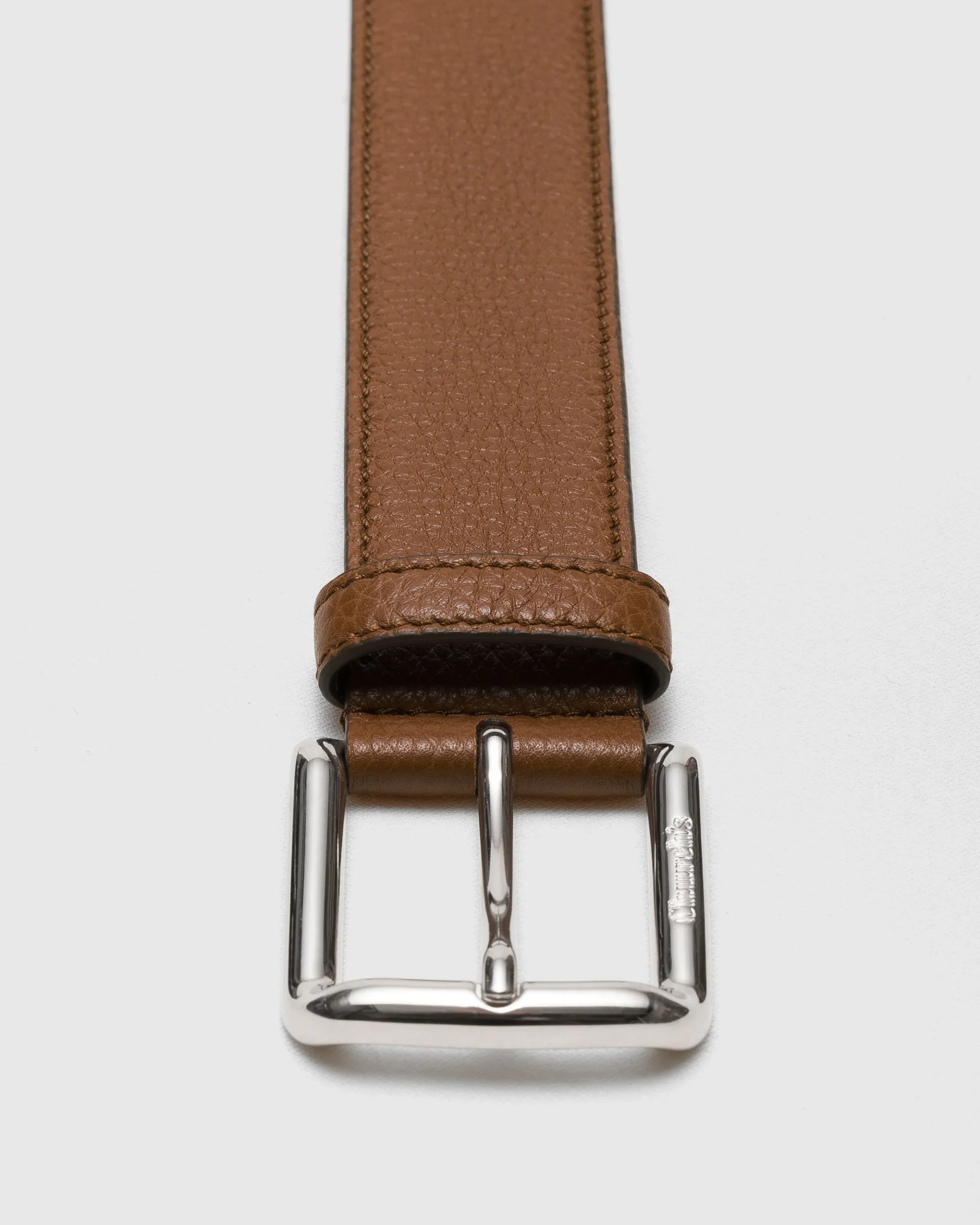 Square Buckle Belt - Deer Print Calfskin Belt