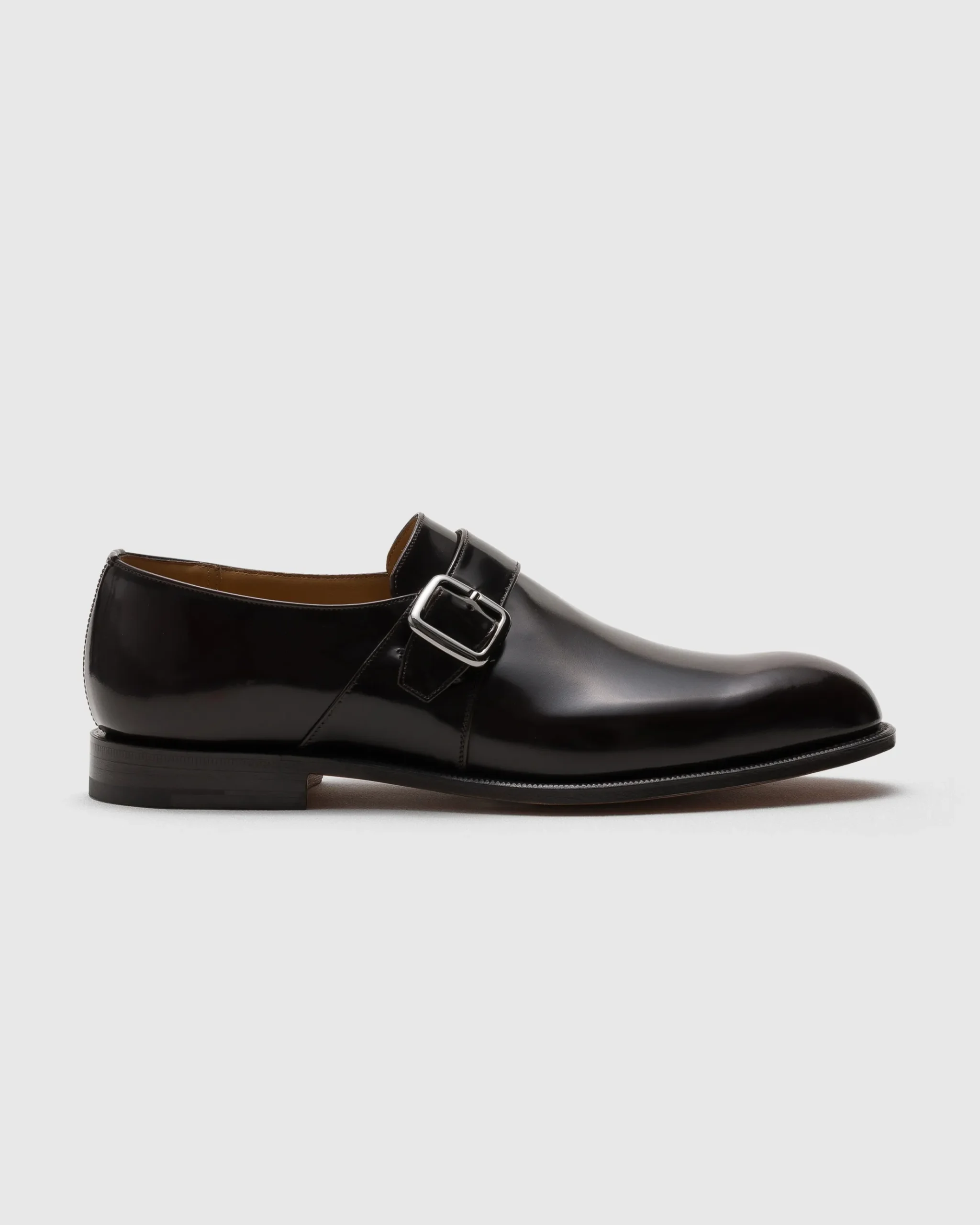 Westbury - Polished Fumé Leather Monk Strap
