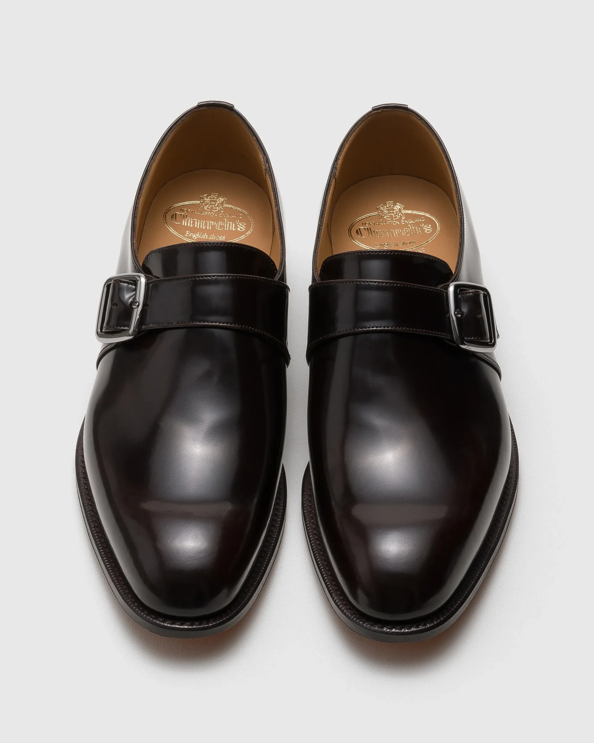 Westbury - Polished Fumé Leather Monk Strap